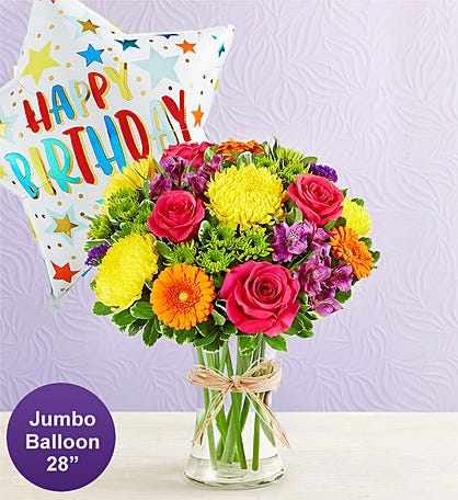 Fields of Europe® Celebration with Jumbo Birthday Balloon